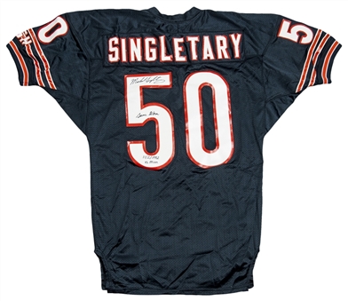 1992 Mike Singletary Game Used and Signed Chicago Bears Home Jersey 11/2/92  (PSA/DNA)